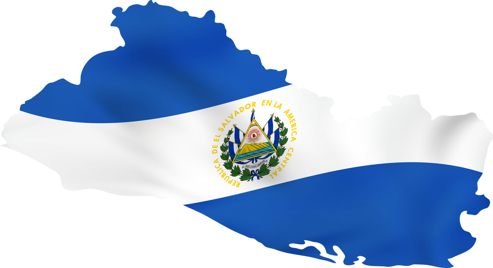 El Salvador with waving flag.